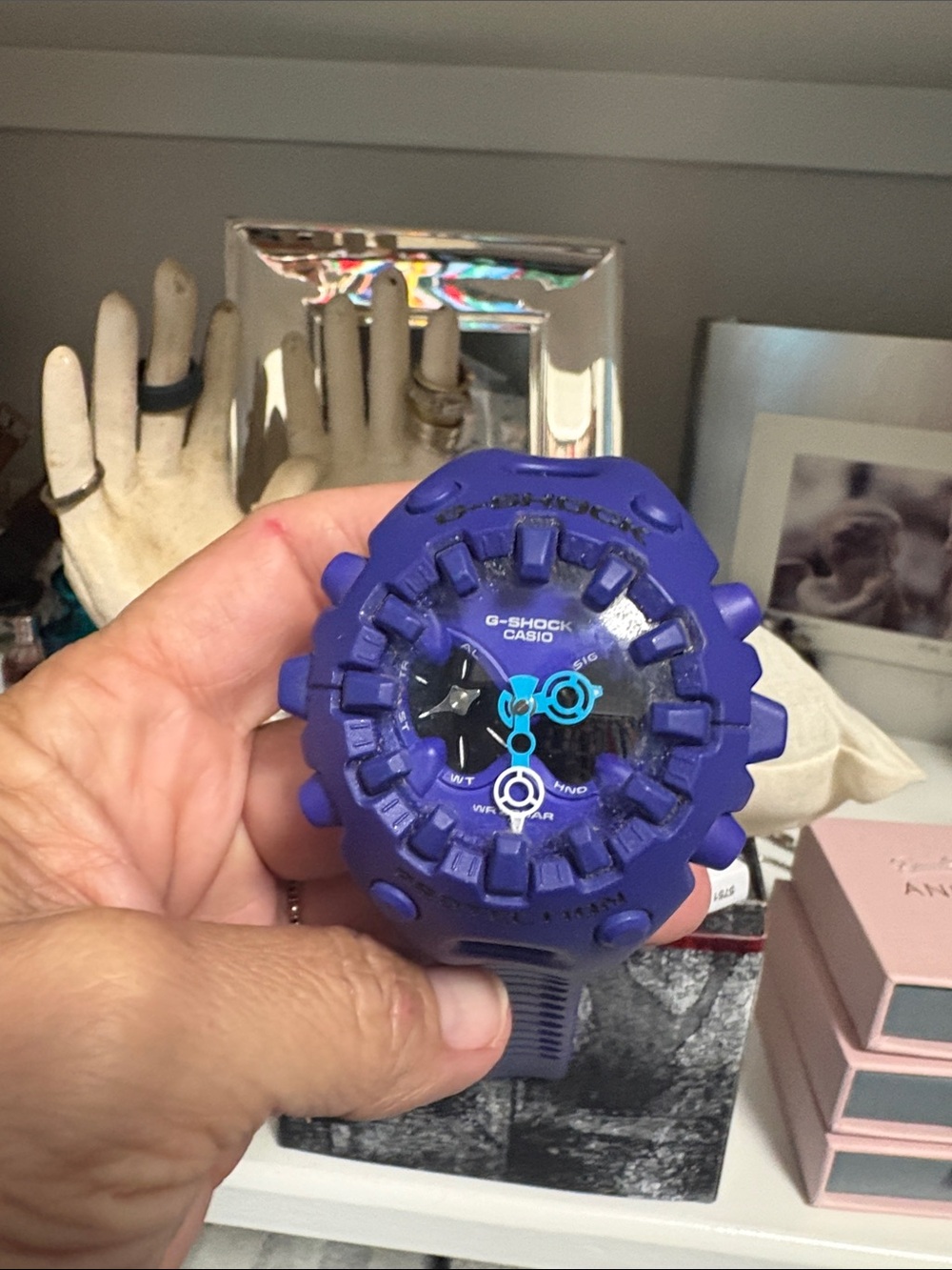 Casio G-Shock Purple and Blue Accent Digital-Analog Sports Watch